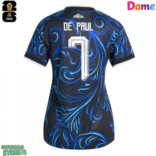 Argentina Rodrigo De Paul #7 Replika Udebanetrøje Dame VM 2026 Kortærmet